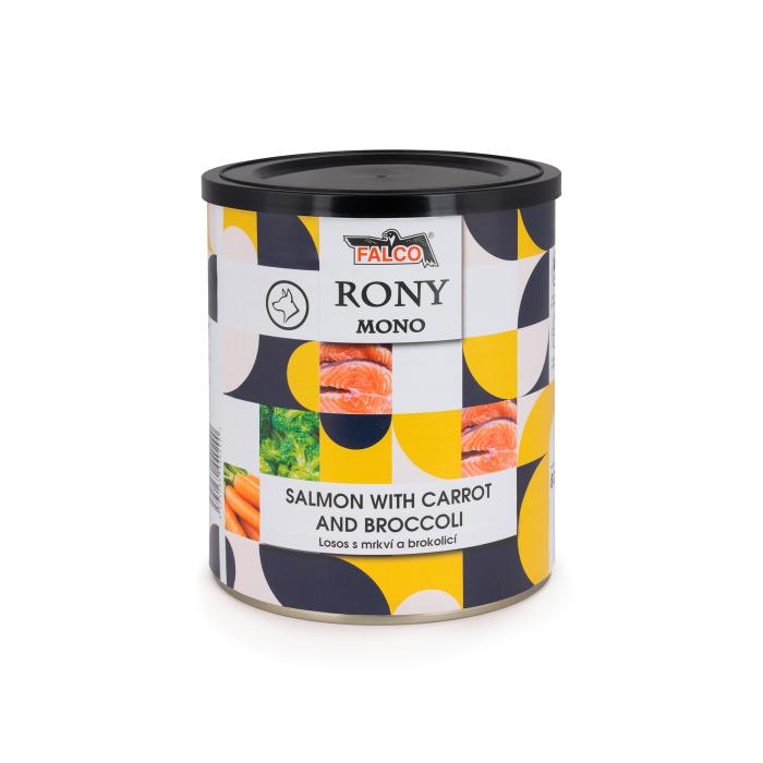 RONY MONO losos s mrkví a brokolicí 800g