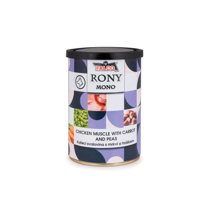 RONY MONO kuřecí svalovina s mrkví a hráškem 400g