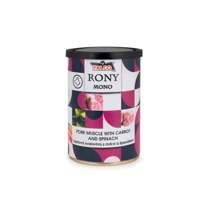 RONY MONO vepřová svalovina s mrkví a špenátem 400g