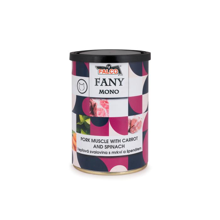 FANY MONO vepřová svalovina s mrkví a špenátem 400g